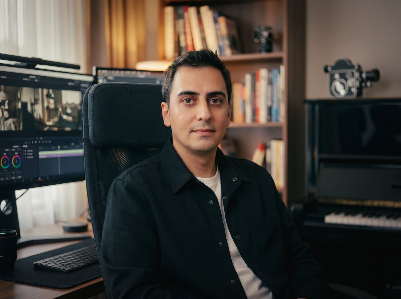 Korhan Temocin, founder and creative director of Core Method, photographed in his studio